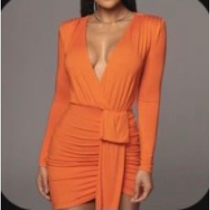 TANGERINE QUINN OVERLAY DRESS